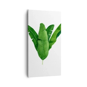 Obraz na plátně - Zelená symetrie - 55x100 cm