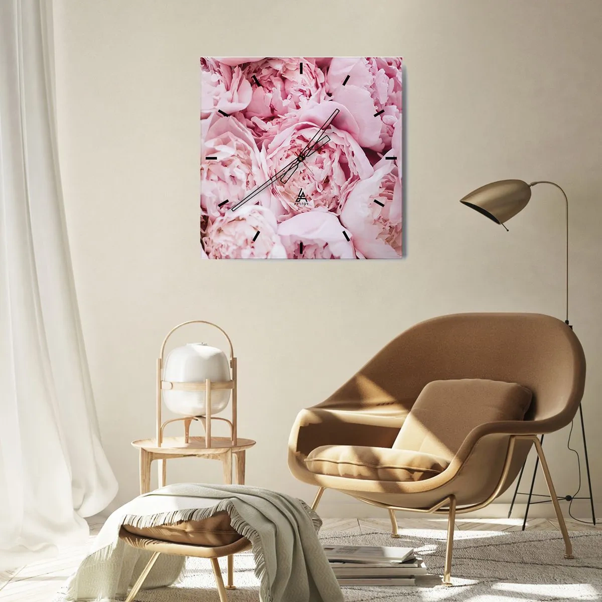 Nástěnné hodiny - Přitulené a voňavé - 40x40 cm