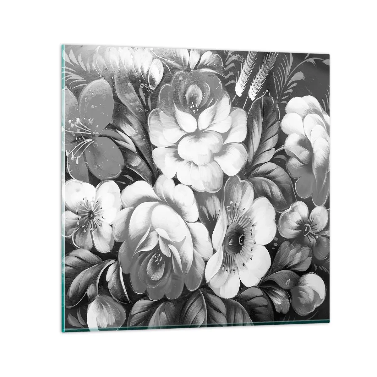 Obraz na skle - Krásné dokonce v šedi - 70x70 cm