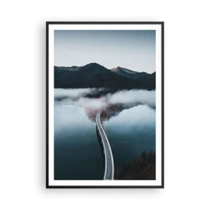 Plakát v černém rámu - U vody hladké jako zrcadlo - 70x100 cm