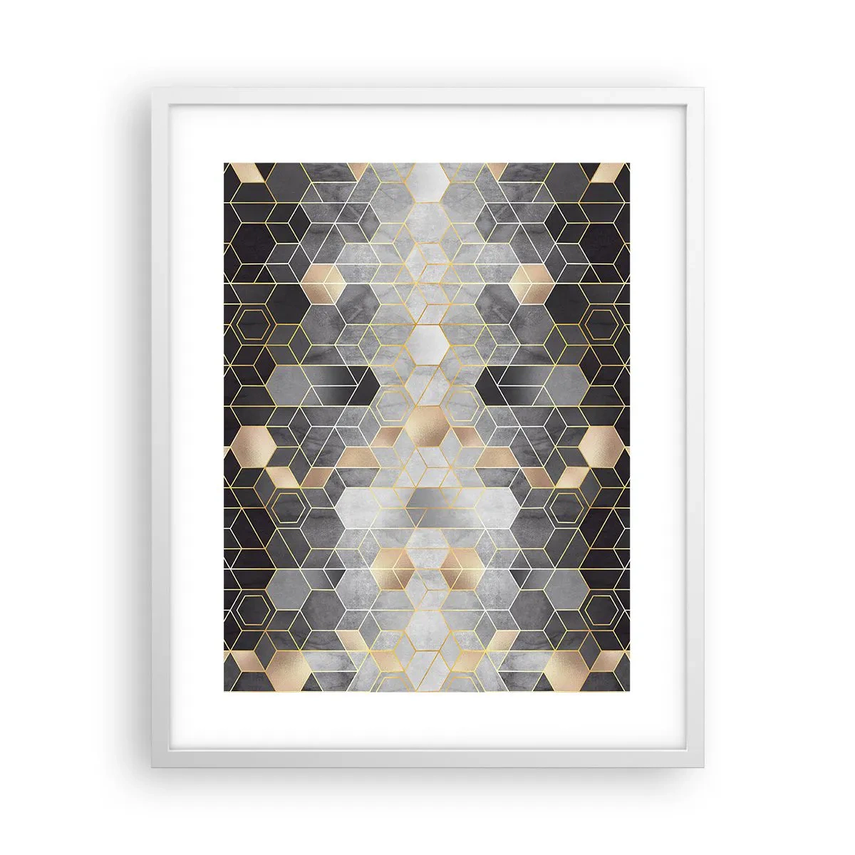 Plakát v bílém rámu - Diamantová kompozice - 40x50 cm