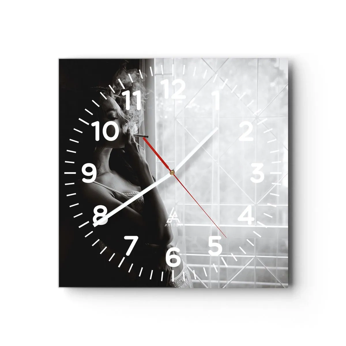 Nástěnné hodiny - Smyslný okamžik - 40x40 cm