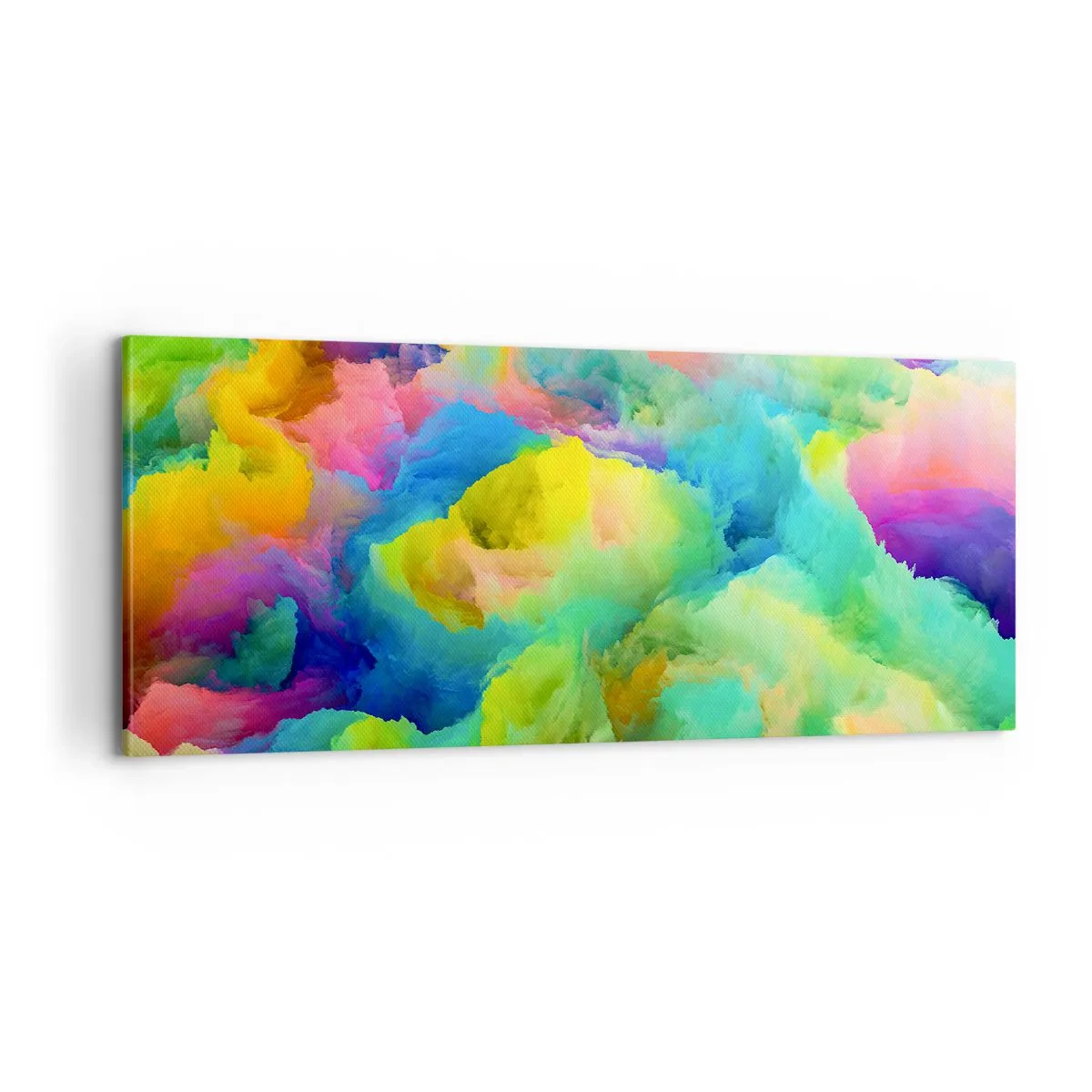 Obraz na plátně - Duhové chmýří - 100x40 cm