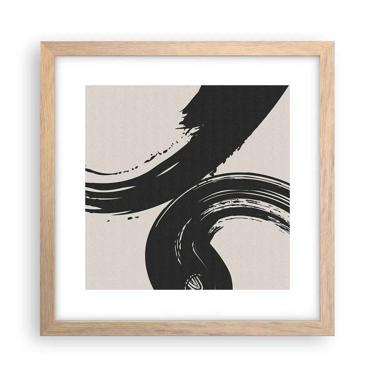 Plakát v rámu světlý dub - Rozmáchle a dokola - 30x30 cm