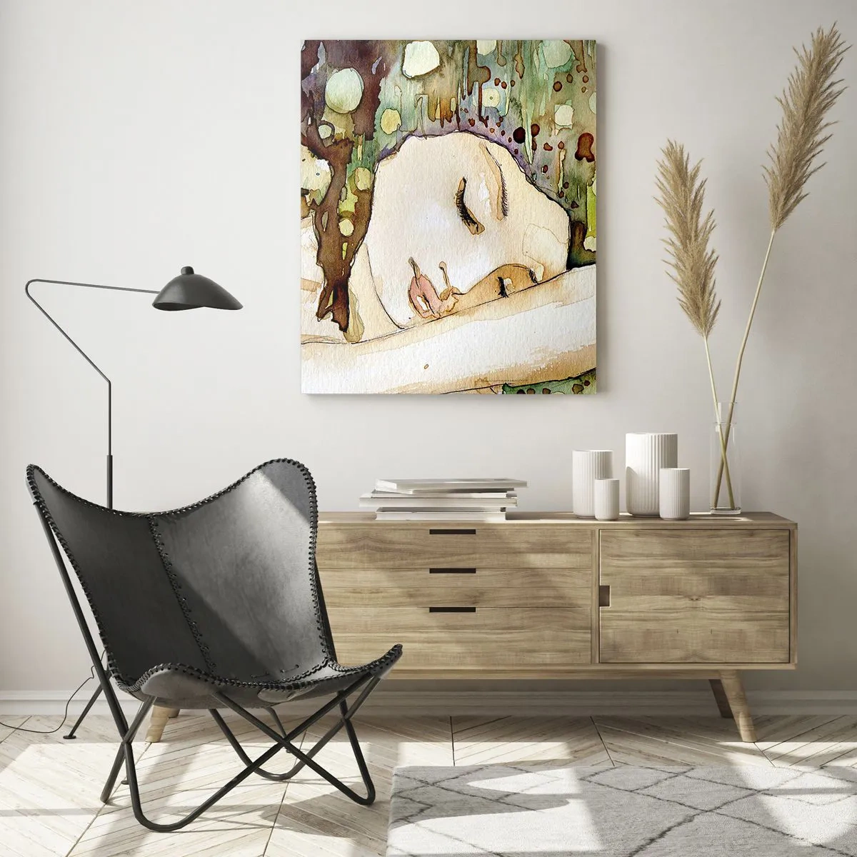 Obraz na skle - Smaragdově-fialový sen - 70x100 cm