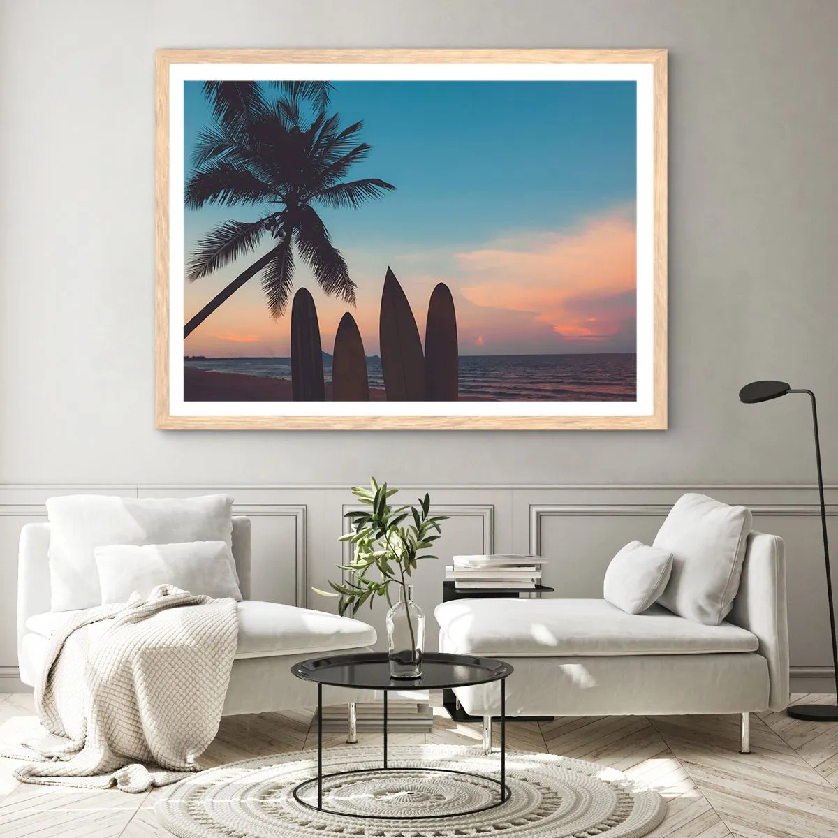 Plakát v rámu světlý dub - Zítra bude také zábava - 50x40 cm