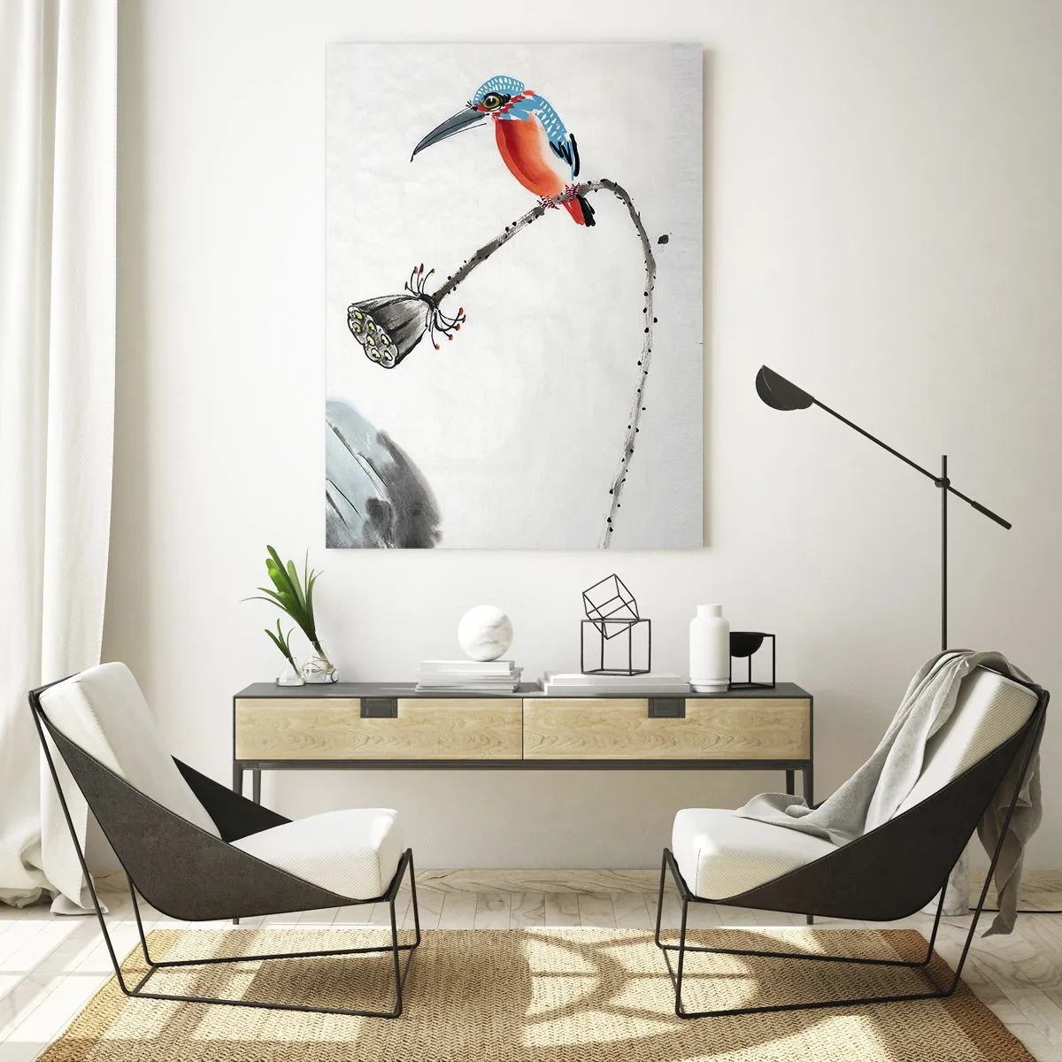 Obraz na skle - Život louky - 50x70 cm
