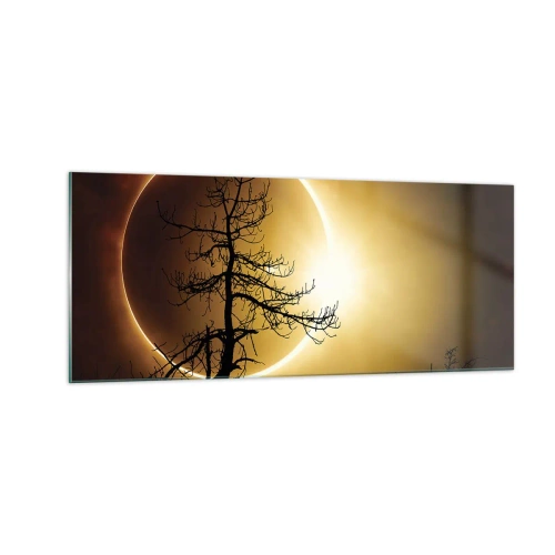 Obraz na skle - Úplné zatmění - 100x40 cm