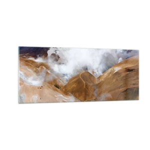 Obraz na skle - Drsná krása Islandu - 100x40 cm