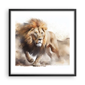 Plakát v černém rámu - Král se pohnul - 50x50 cm