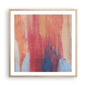 Plakát v rámu světlý dub - Stékat duhou - 60x60 cm