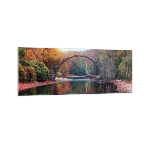 Obraz na skle - Za zrcadlem - 140x50 cm