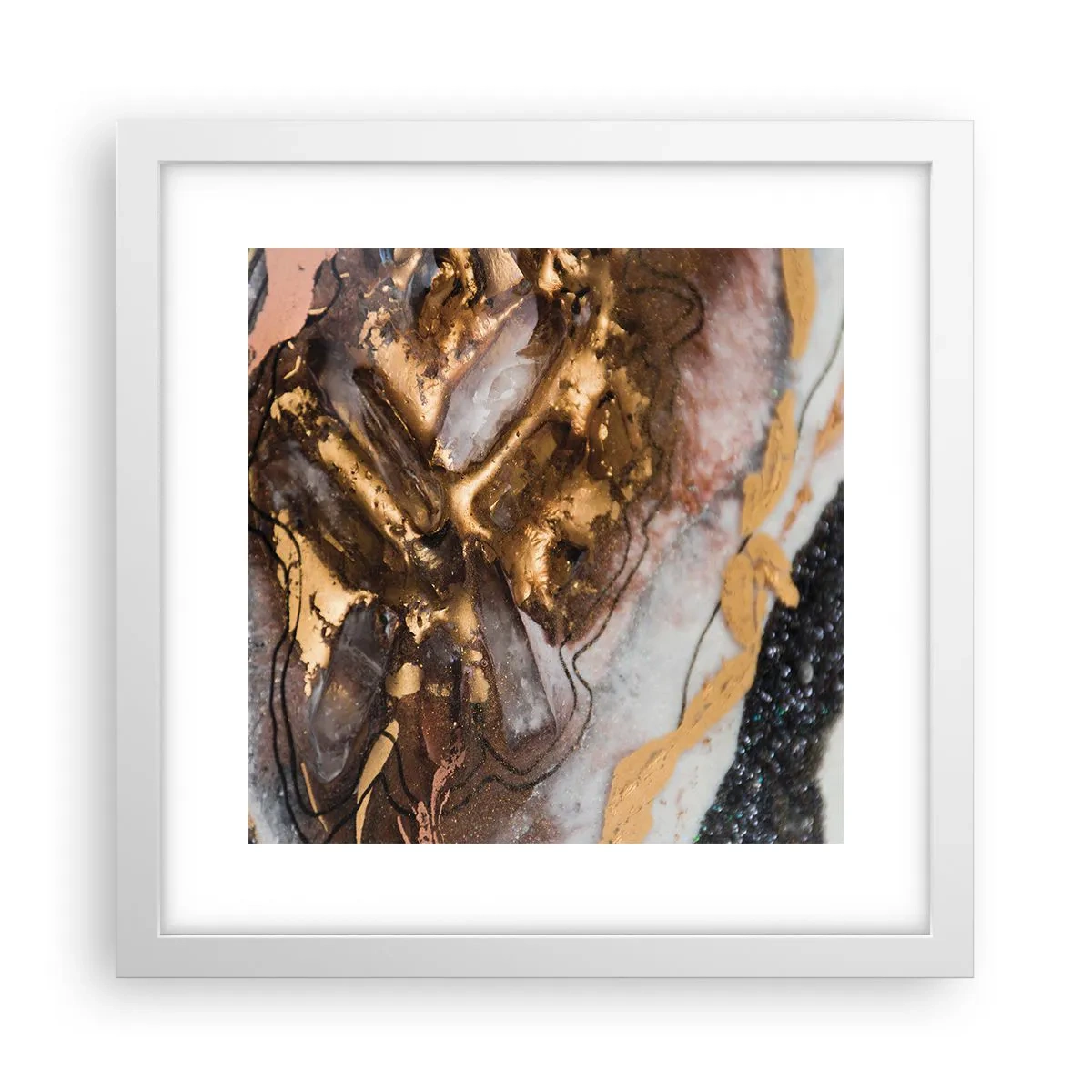 Plakát v bílém rámu - Prvek země - 30x30 cm