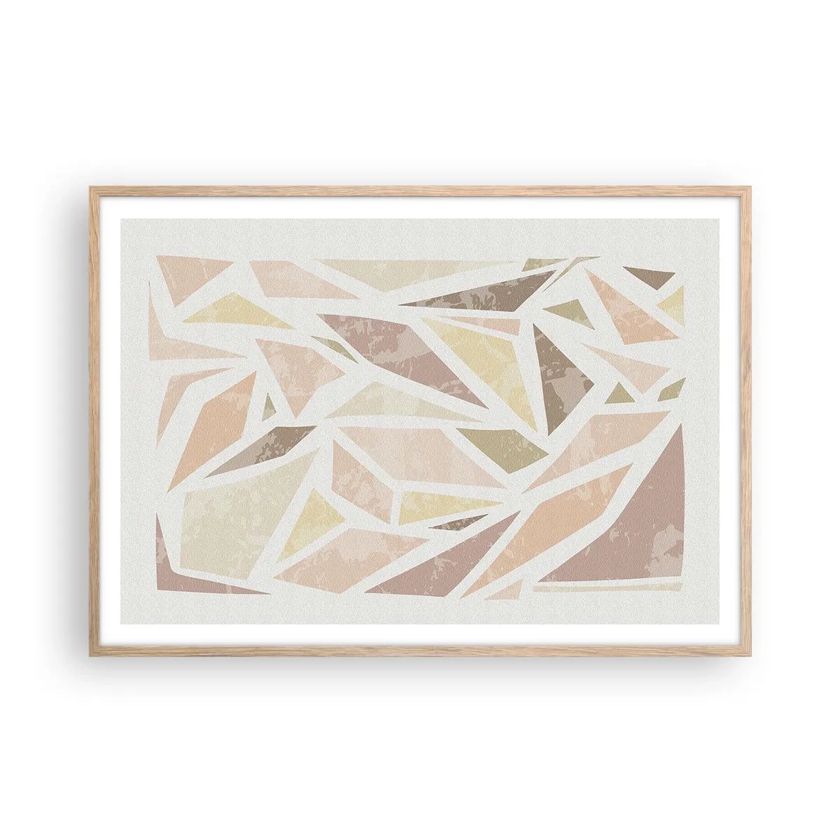 Plakát v rámu světlý dub - Kompozice: vitráž - 100x70 cm