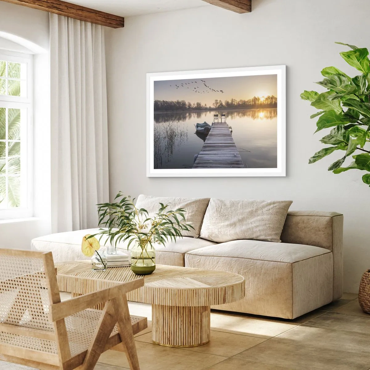 Plakát v bílém rámu - Časem se vrátím - 100x70 cm