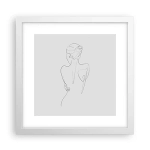 Plakát v bílém rámu - Hudba těla - 30x30 cm