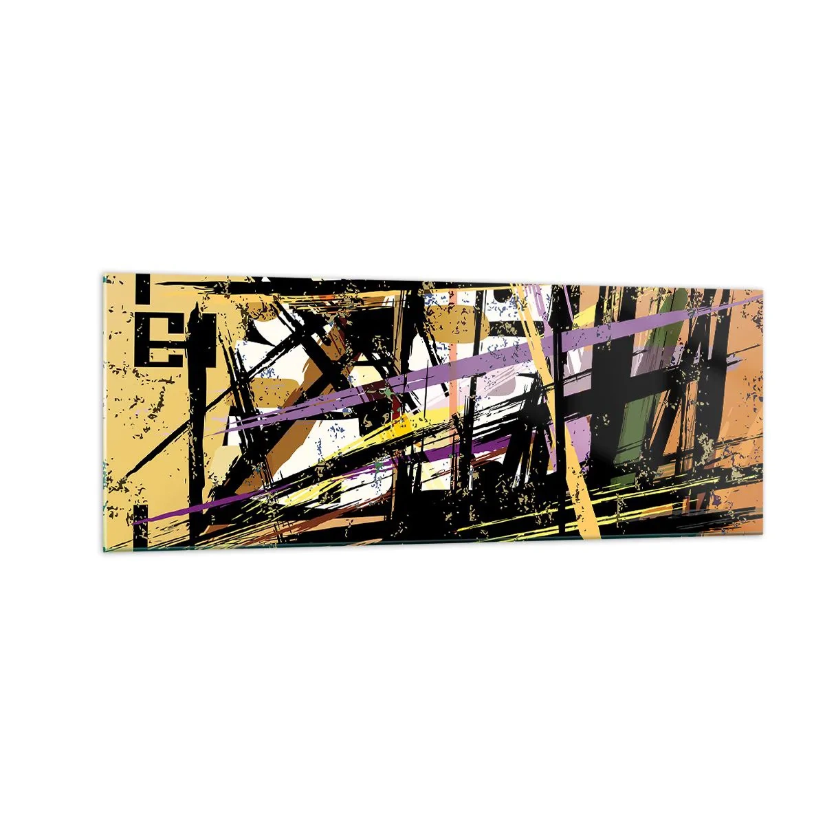 Obraz na skle - Ostrý řez - 140x50 cm