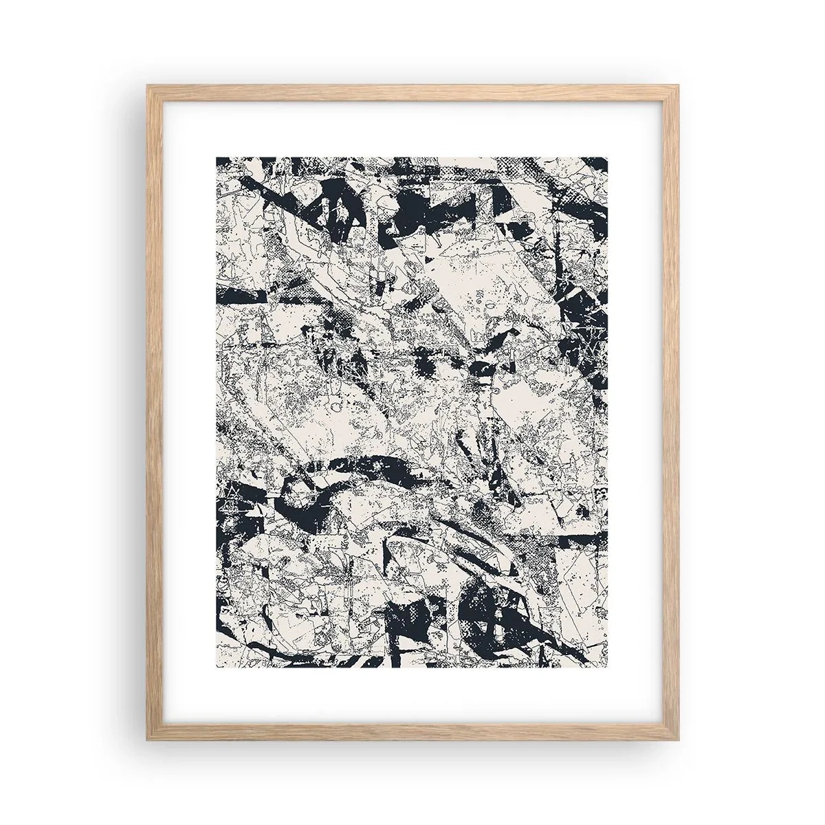 Plakát v rámu světlý dub - Prolínání protikladů - 40x50 cm
