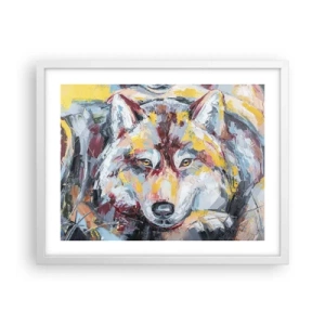 Plakát v bílém rámu - Klid mezi blízkými - 50x40 cm