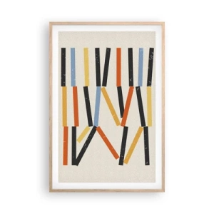 Plakát v rámu světlý dub - Kompozice na úrovni - 61x91 cm