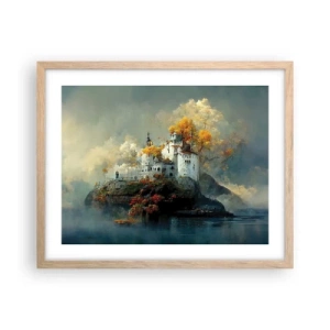 Plakát v rámu světlý dub - Začátek romantického příběhu - 50x40 cm