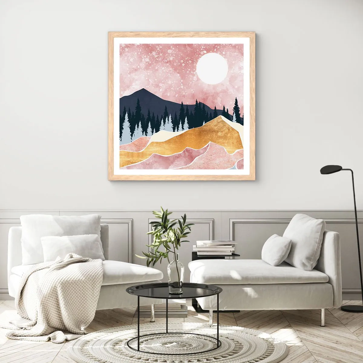 Plakát v rámu světlý dub - Noční hlídka - 50x50 cm
