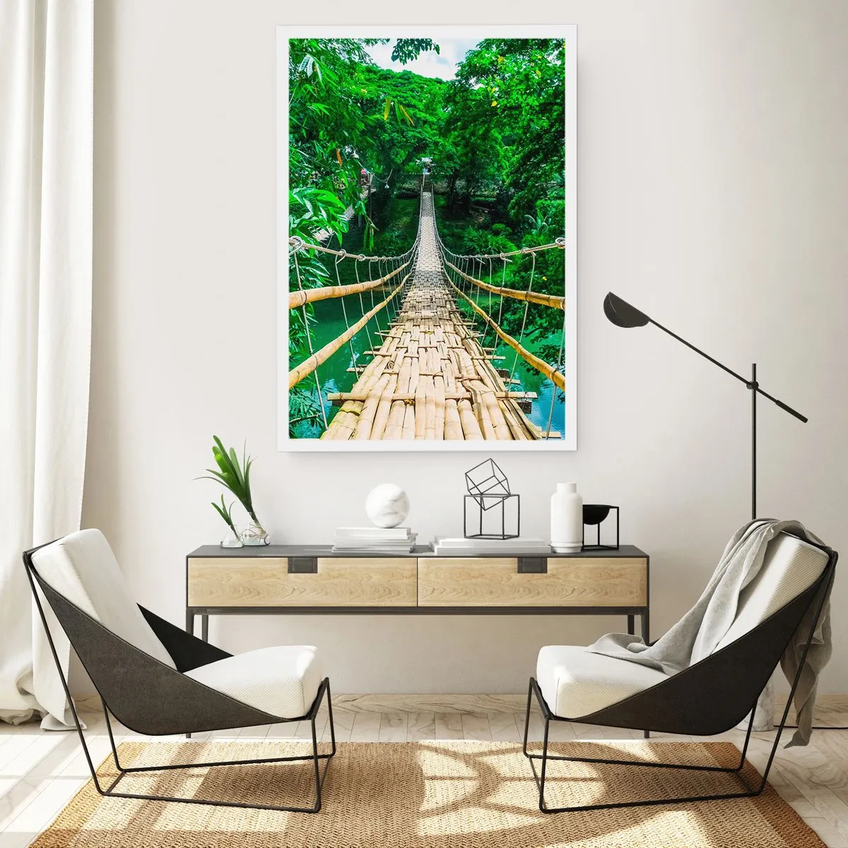 Plakát - Opičí most nad zelení - 70x100 cm