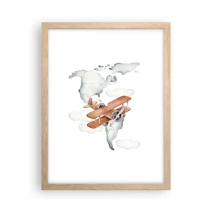 Plakát v rámu světlý dub - V průkopnickém duchu - 30x40 cm