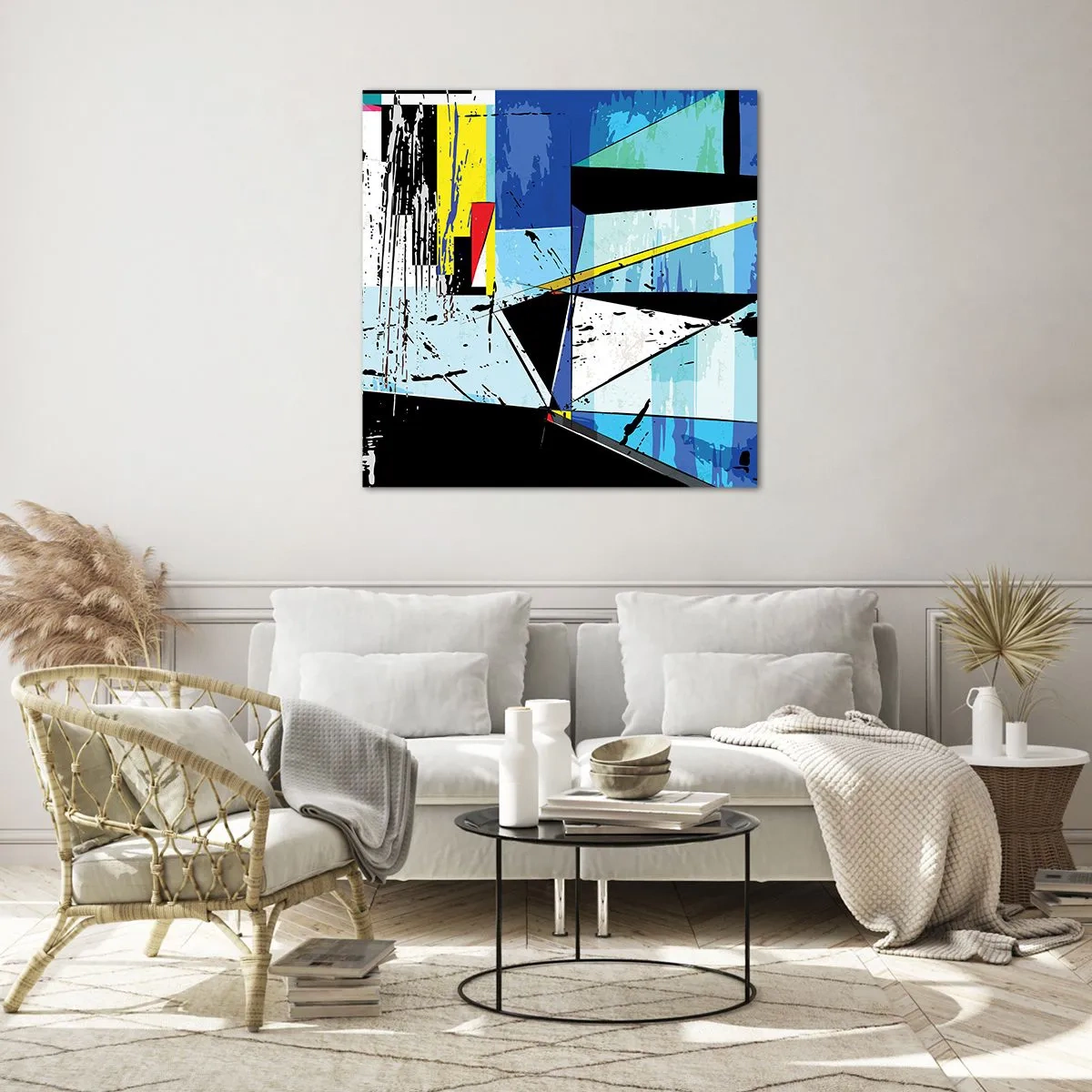 Obraz na skle - Dívat se na svět z úhlu… - 30x30 cm