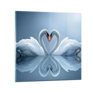 Obraz na skle - Čas na lásku - 40x40 cm