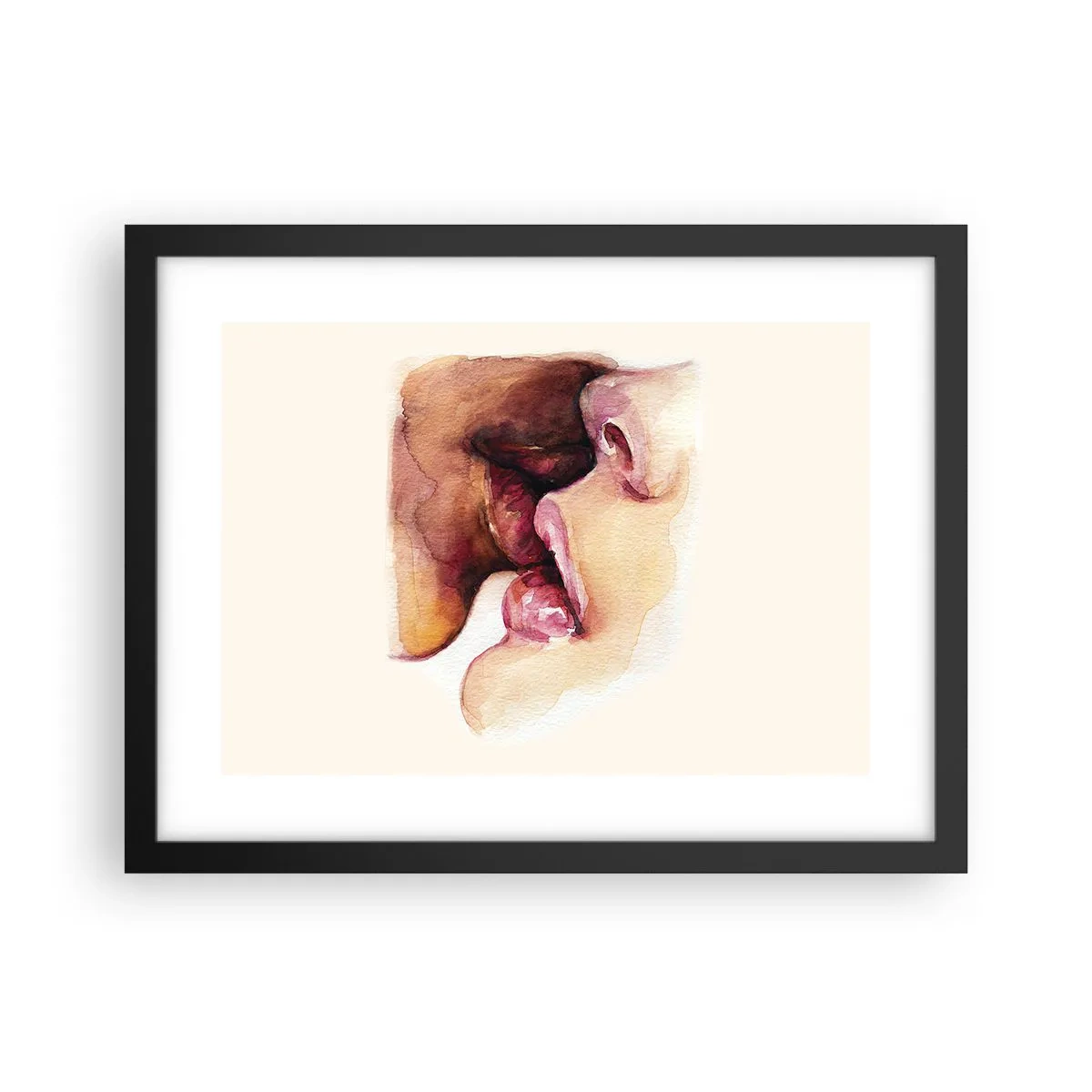 Plakát v černém rámu - Jako noc a den, země a nebe - 40x30 cm