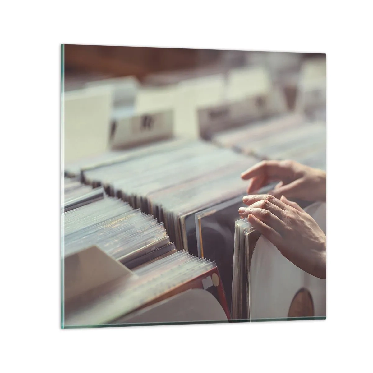 Obraz na skle - Hledání emocí - 70x70 cm