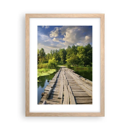 Plakát v rámu světlý dub - Léto, léto všude - 30x40 cm