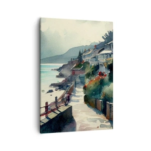 Obraz na plátně - Středomořské městečko - 50x70 cm