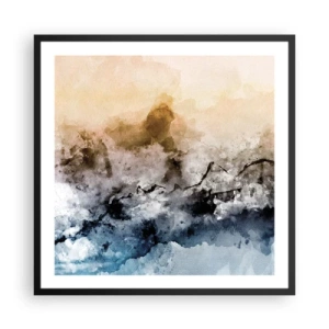 Plakát v černém rámu - Ponořené do mračna mlhy - 60x60 cm