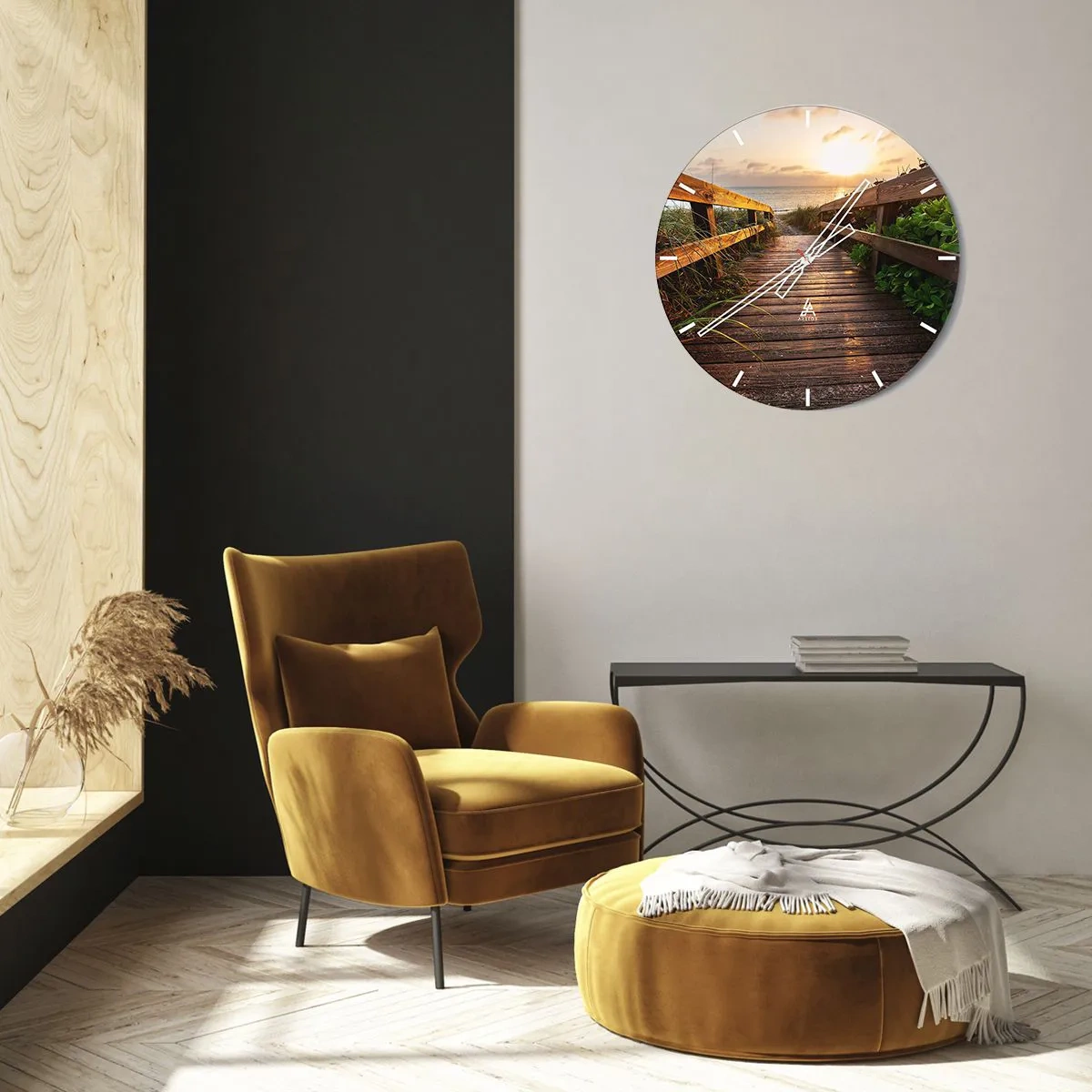 Nástěnné hodiny - A přímo ke břehu - 40x40 cm