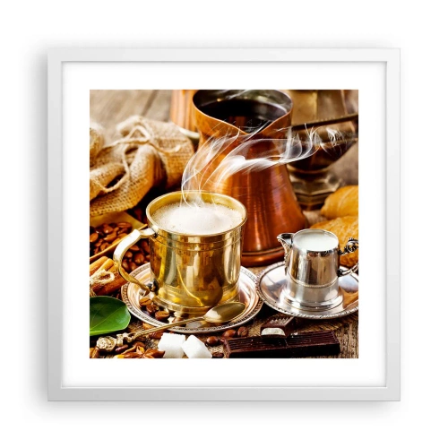 Plakát v bílém rámu - Hezký den! - 40x40 cm