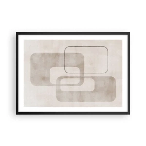 Plakát v černém rámu - Geometrická fuga - 70x50 cm