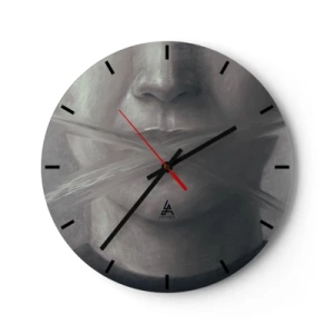 Nástěnné hodiny - Ani slovo - 40x40 cm