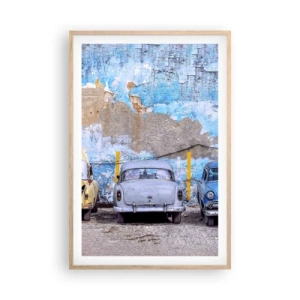 Plakát v rámu světlý dub - Setkání veteránů - 61x91 cm