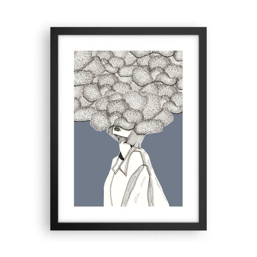 Plakát v černém rámu - S hlavou v oblacích - 30x40 cm