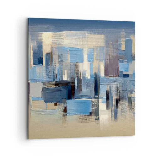 Obraz na plátně - Modrá konstrukce - 60x60 cm
