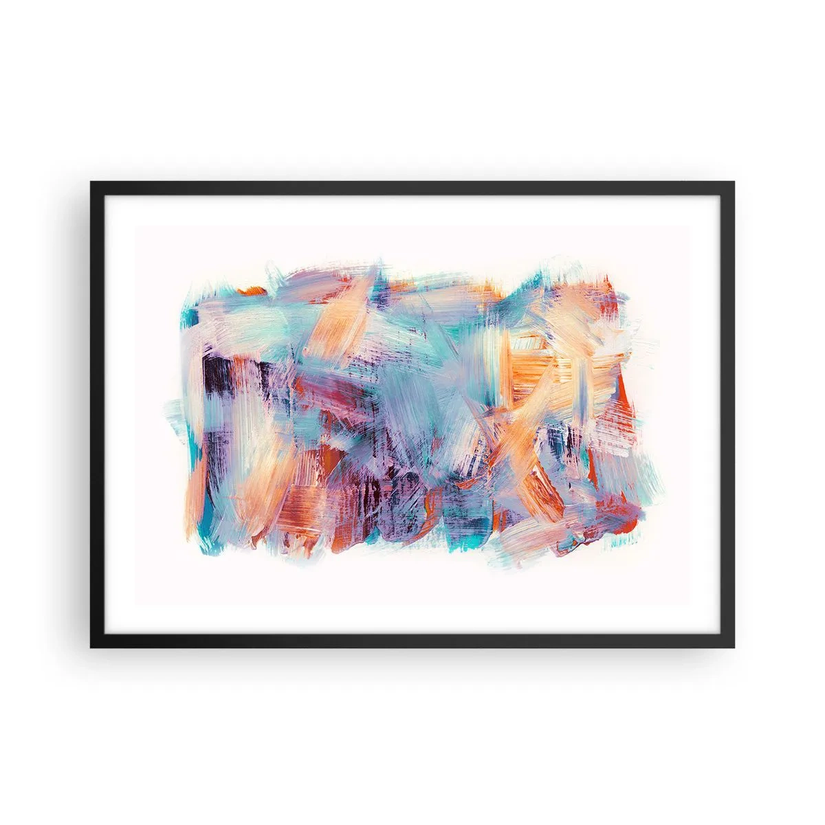 Plakát v černém rámu - Barevný nepořádek - 70x50 cm