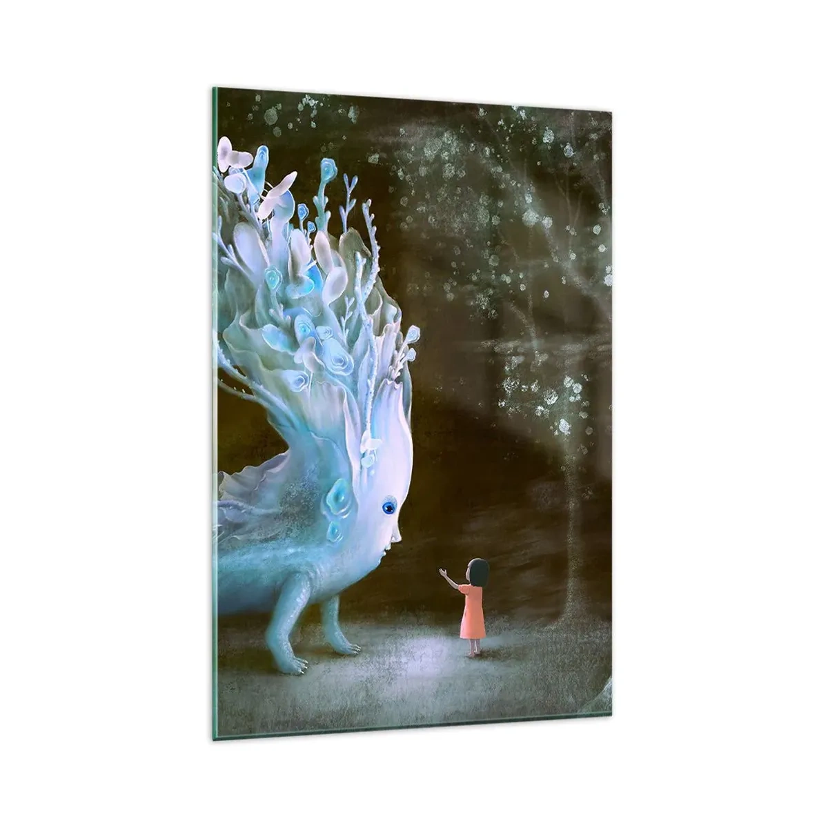 Obraz na skle - Fantastické setkání - 80x120 cm