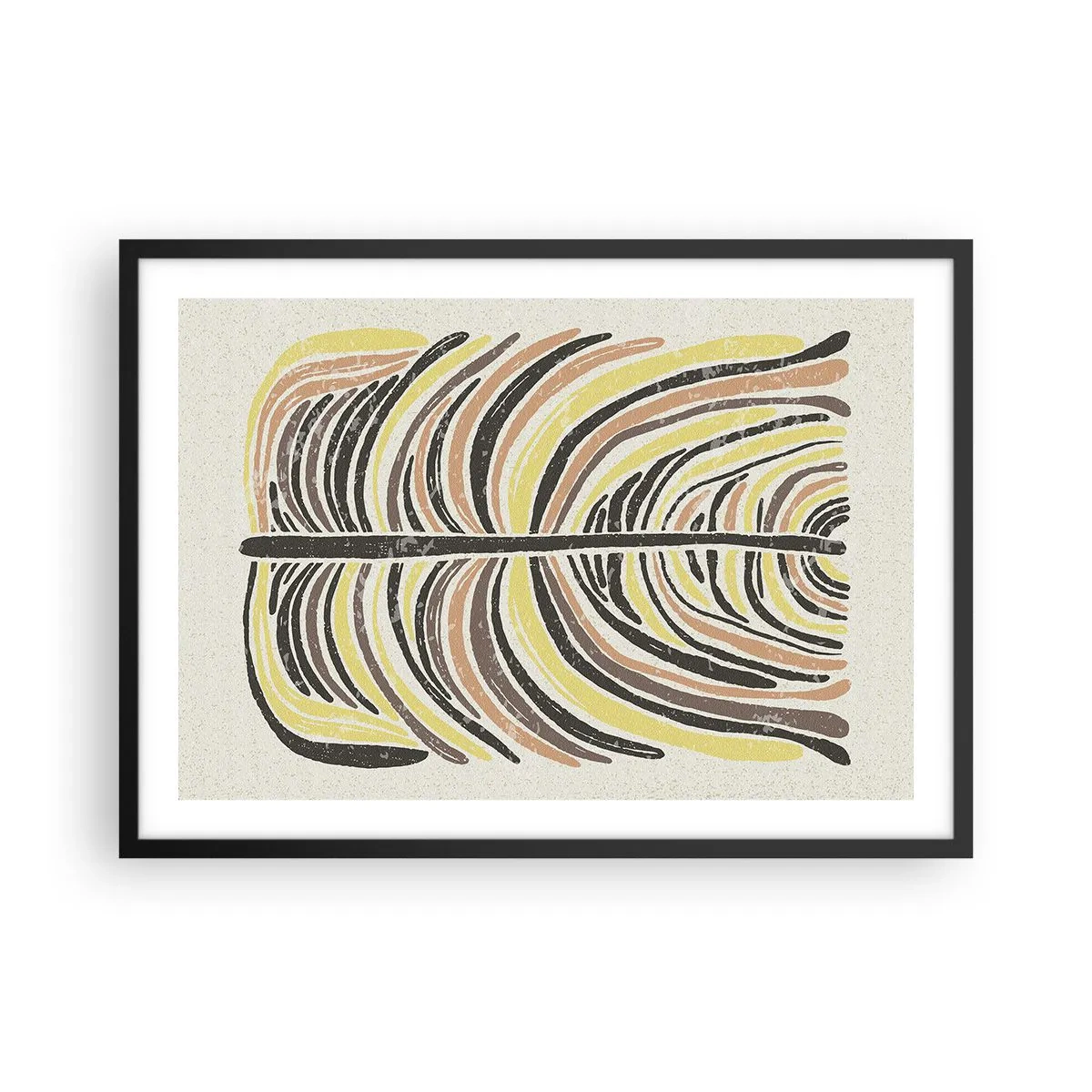 Plakát v černém rámu - Abstrakce plná života - 70x50 cm