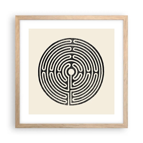 Plakát v rámu světlý dub - Tajemný řád - 40x40 cm