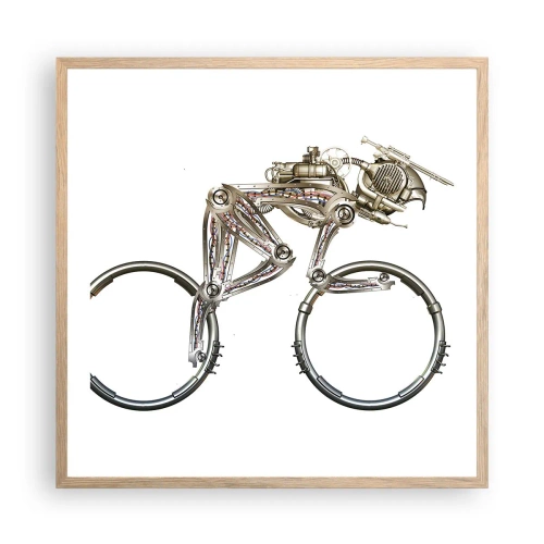 Plakát v rámu světlý dub - Úžasný stroj - 60x60 cm