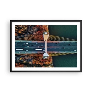 Plakát v černém rámu - Za vodami, za lesy - 70x50 cm
