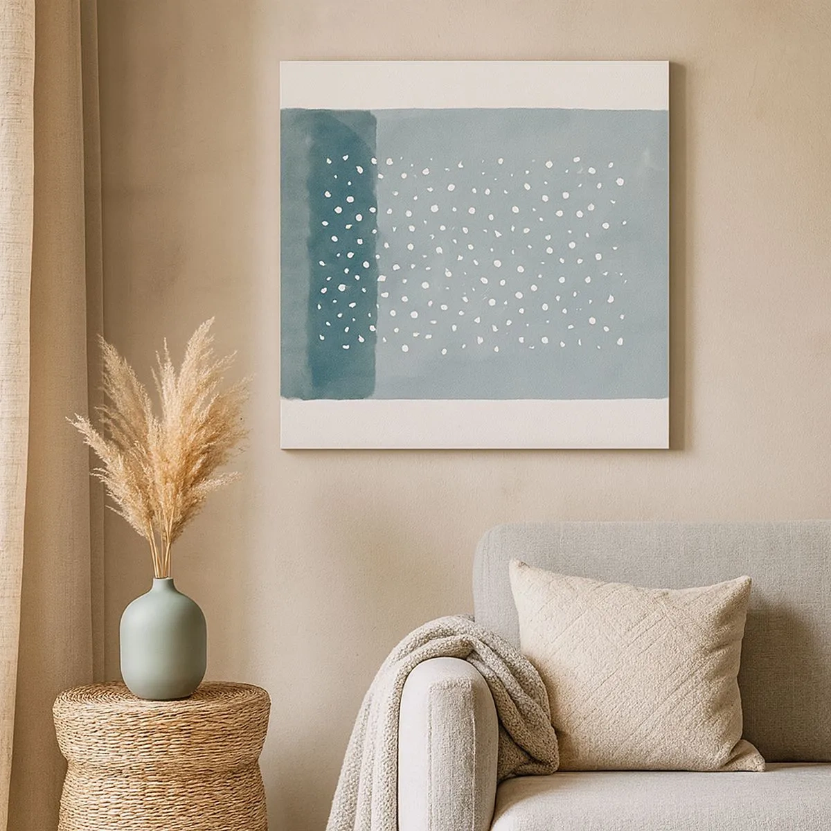 Obraz na plátně - Pěstováno na modři - 30x30 cm