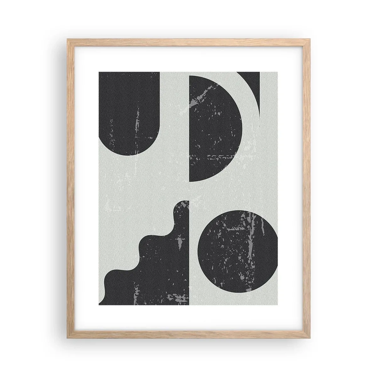 Plakát v rámu světlý dub - Kompozice nad a pod - 40x50 cm